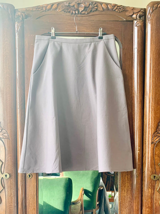 SAMPLE Handy Pocket Skirt lavender cotton drill