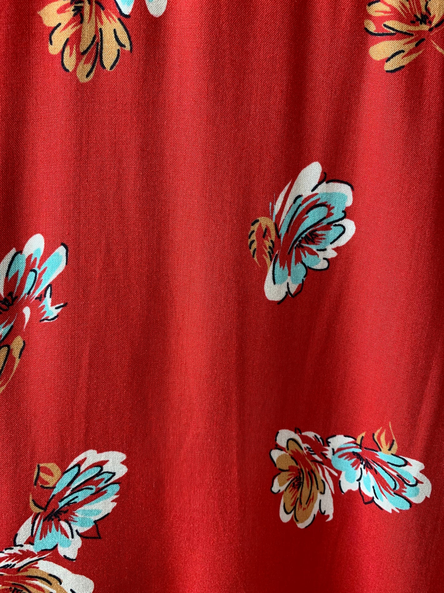 SAMPLE Wrap Dress red floral L