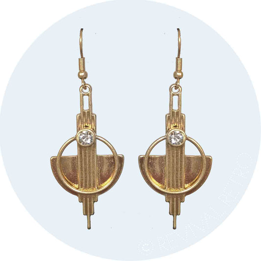 Deco Brass Earring