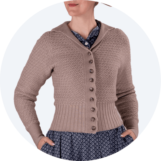 Neat Knit Jacket Cardigan by Emmy Design Sweden in sand