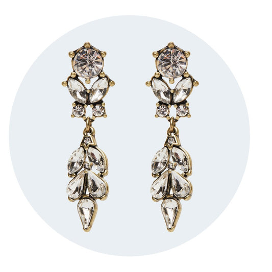 Vintage inspired diamante drop earrings