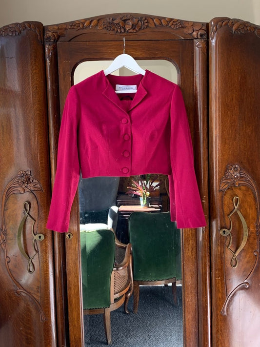 SAMPLE Westminster Jacket fuscia pink crepe 12
