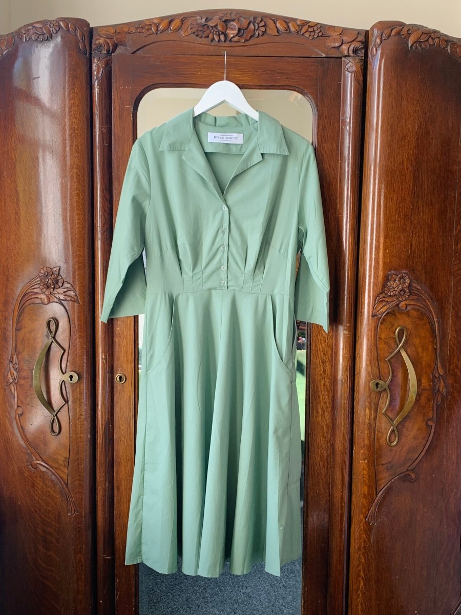 SAMPLE Fitzroy Dress pale green cotton 12