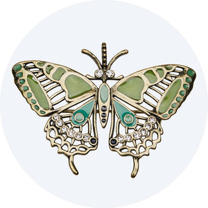Arts & Crafts William Morris inspired butterfly brooch