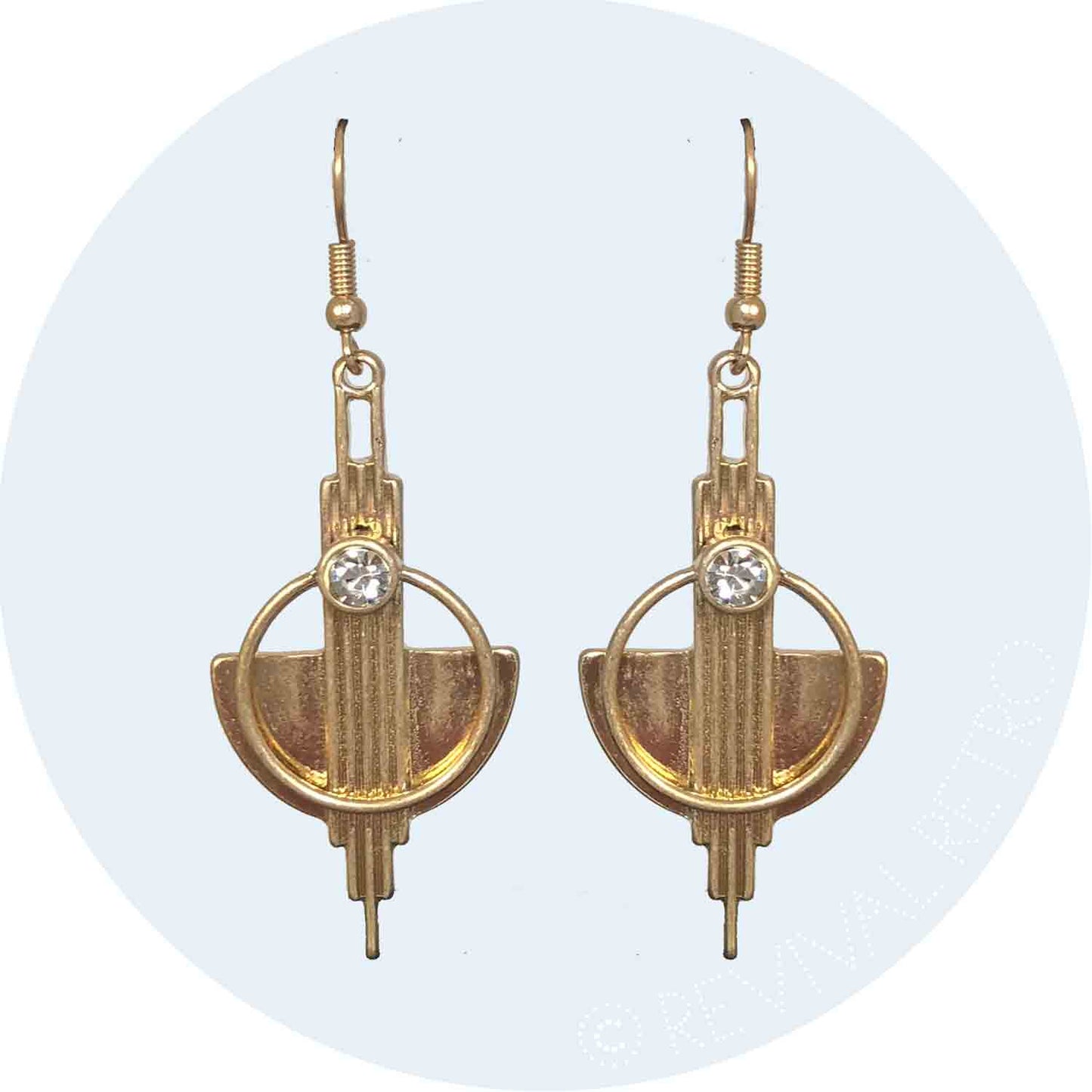 Deco Brass Earring