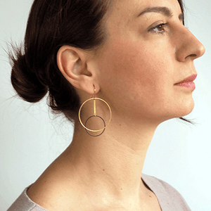 Modernist Circular Earrings