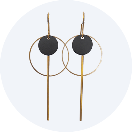 Deco Circle Earrings