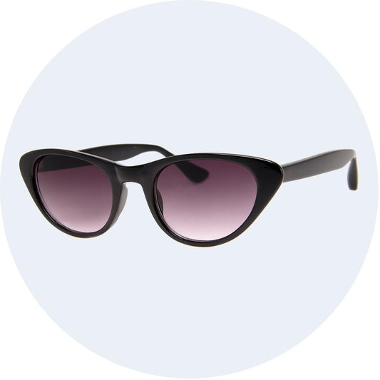 AJ Morgan Womens Sunglasses Black Gentle Cateye Shape