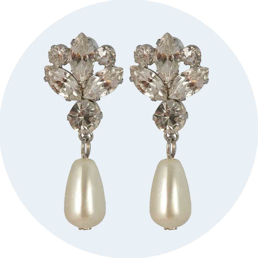Margaret 1950s Pearl Earrings