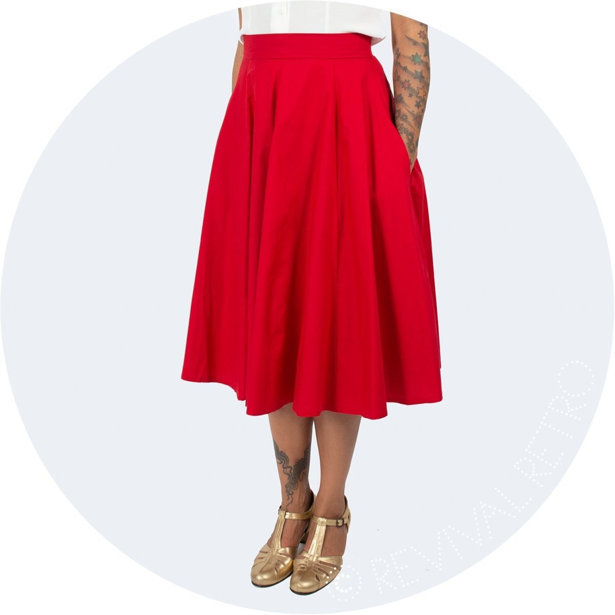 Organic Cotton Skirt Red