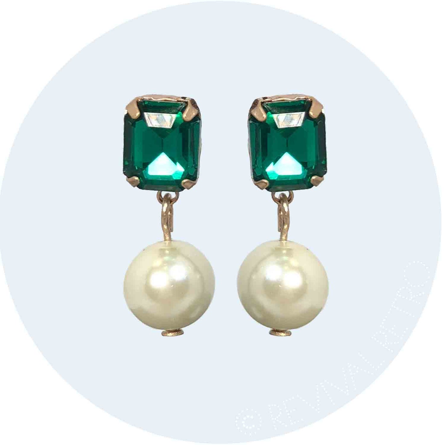 Regal Pearl Stone Earrings
