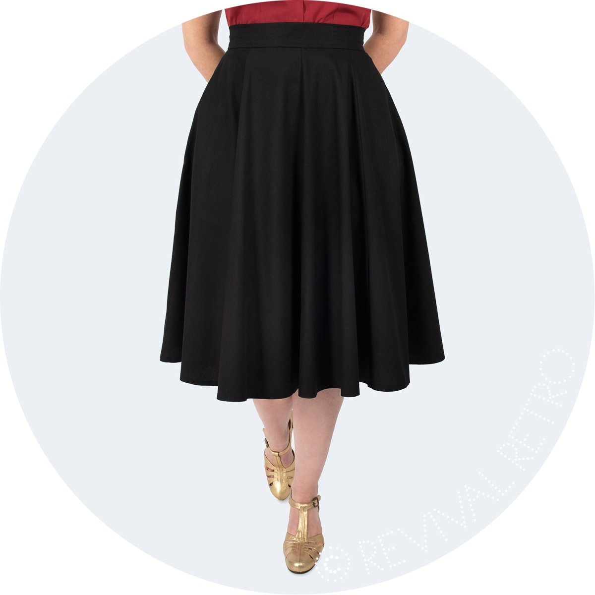 Organic cotton 1950s style skirt