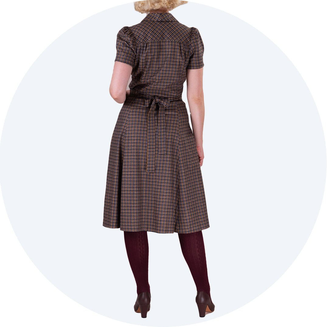 1940s Shirt Dress "The Allday-everyday Shirtwaister" by Emmy Design Sweden