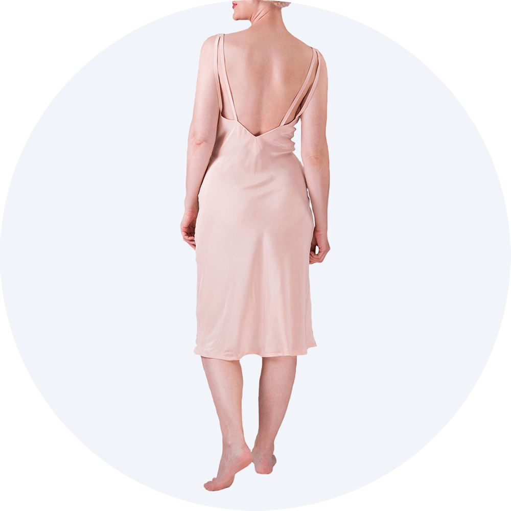 Silk Slip in peach by Emmy Design Sweden